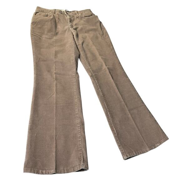 St. John's Bay Stretch BootCut Corduroy Pants Women's Size 8 Tan Cotton Blend - Picture 3 of 9